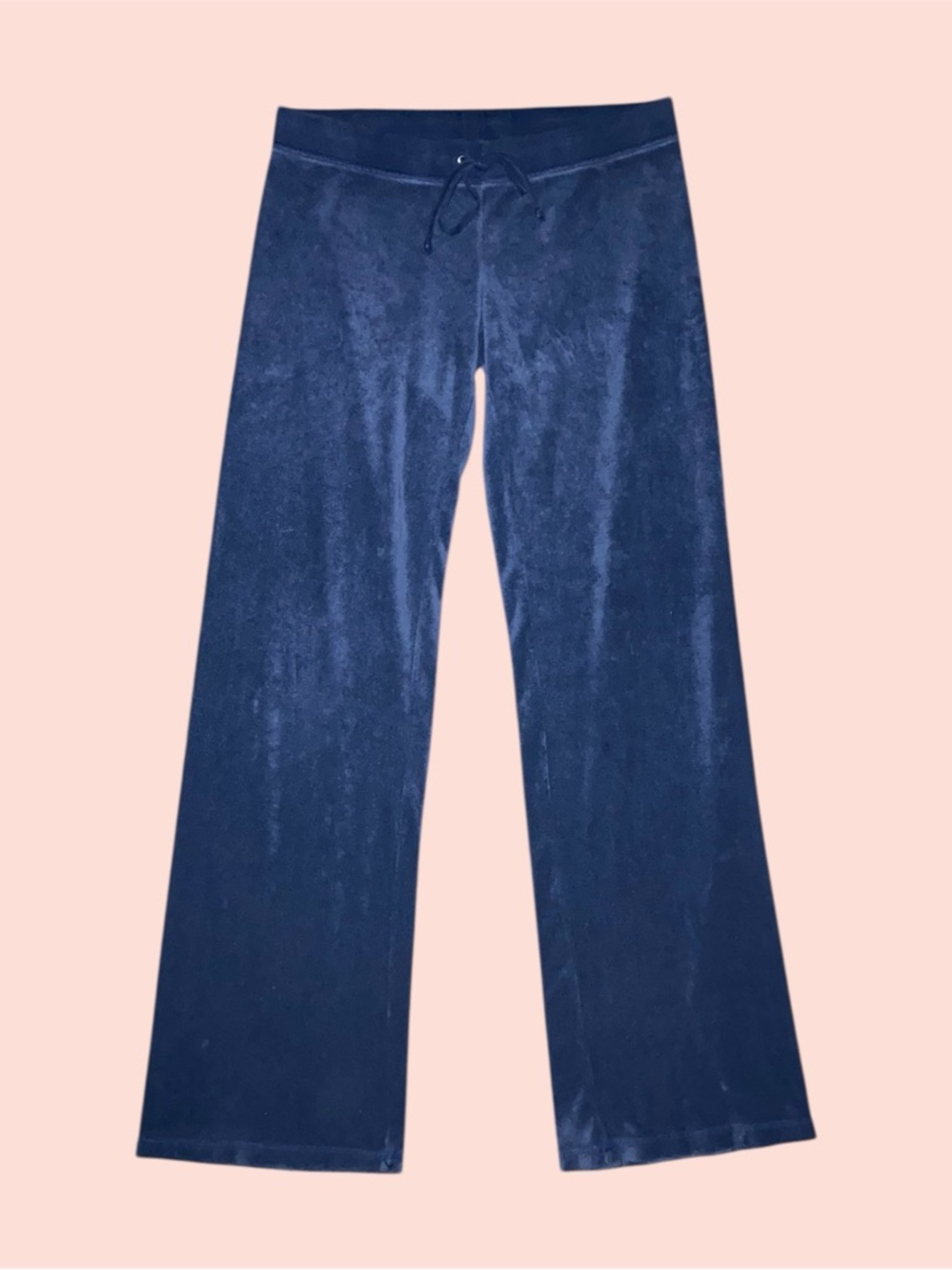Vintage Y2K Navy Blue Velour Sweatpants